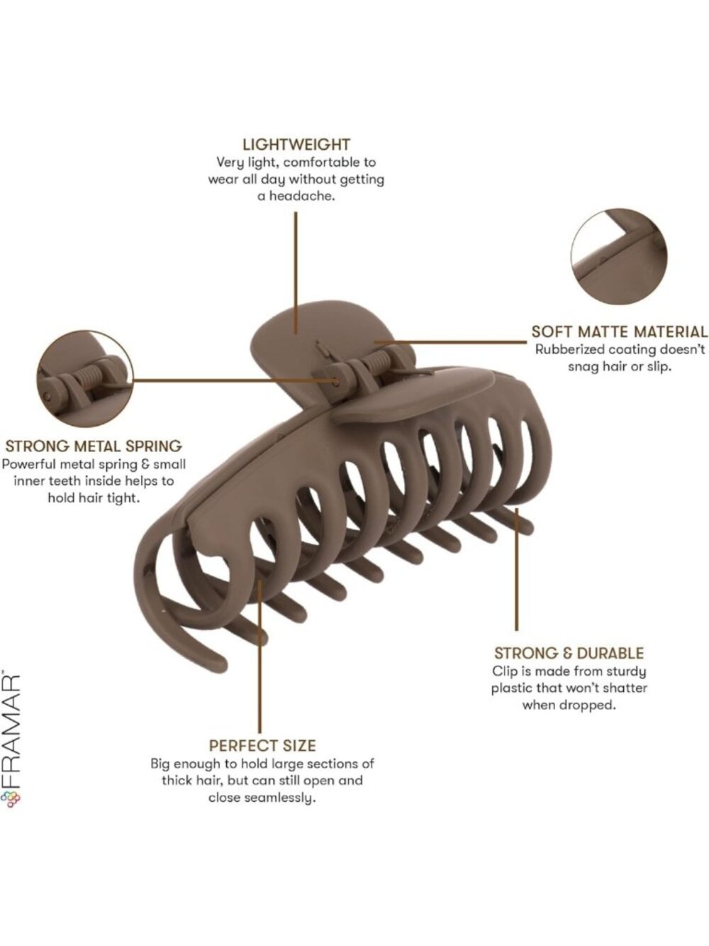 Extra Large Claw Clips for Thick Hair - Durable Hair Claws Pack, Stylish - Picture 2 of 6